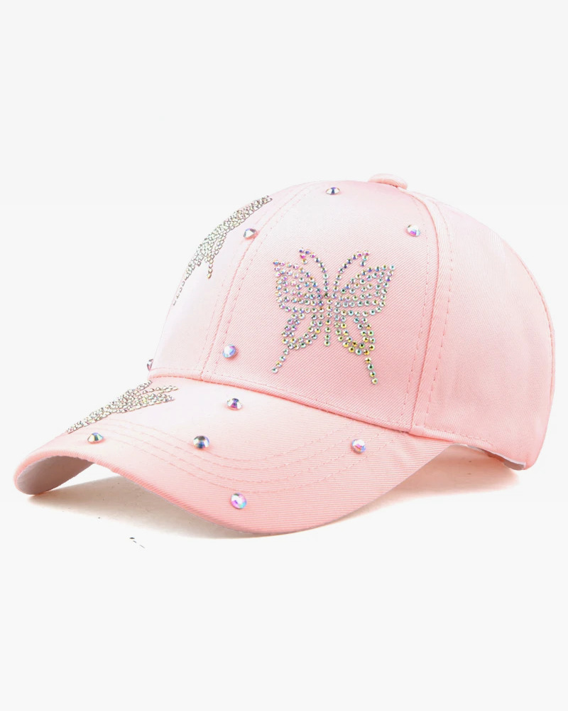 Y2K Summer Butterfly Cap - 90s Grunge, Retro, Pastel Goth, Y2K Party & Club Outfits