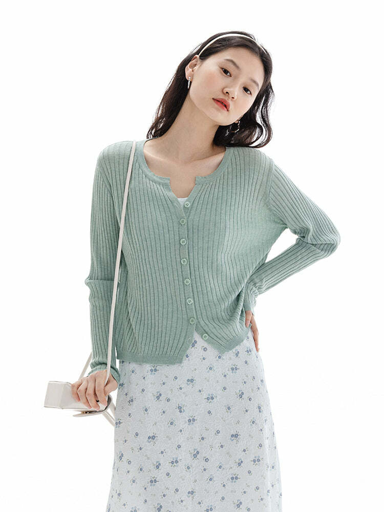 Y2K Summer Cardigan - Retro 90s Grunge, Pastel Goth, Y2K Party & Club Outfits