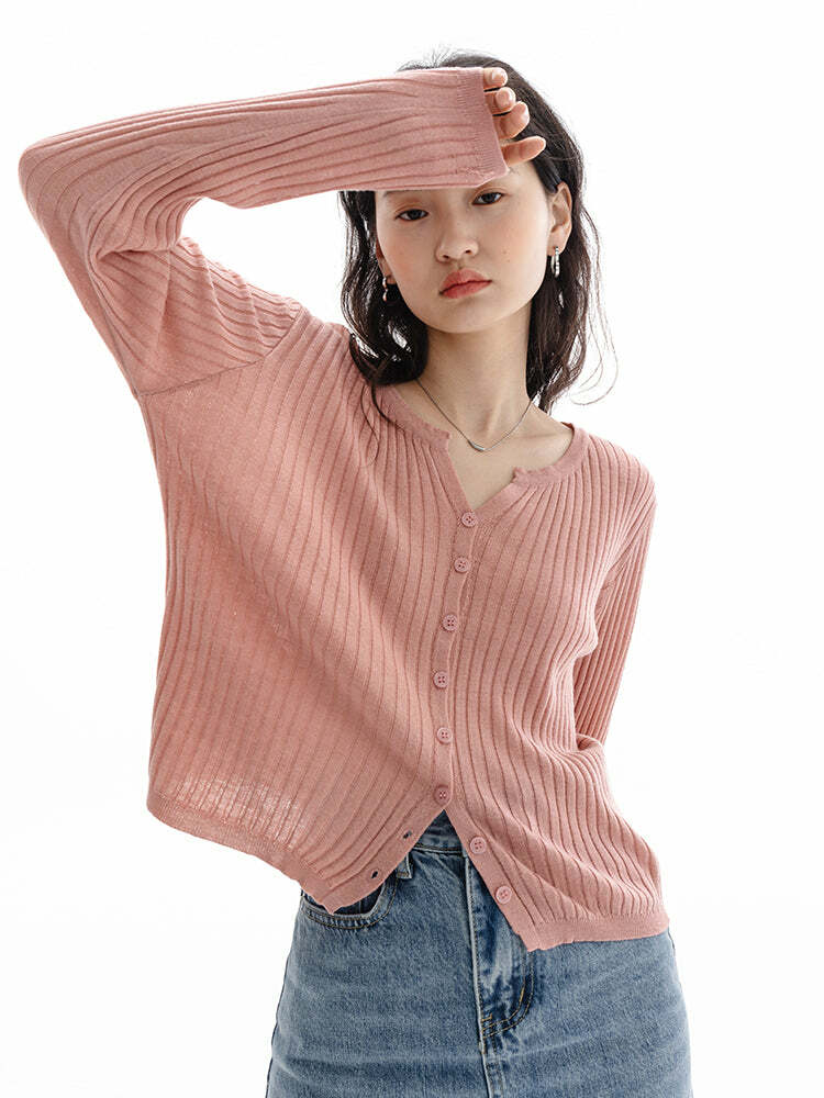 Y2K Summer Cardigan - Retro 90s Grunge, Pastel Goth, Y2K Party & Club Outfits