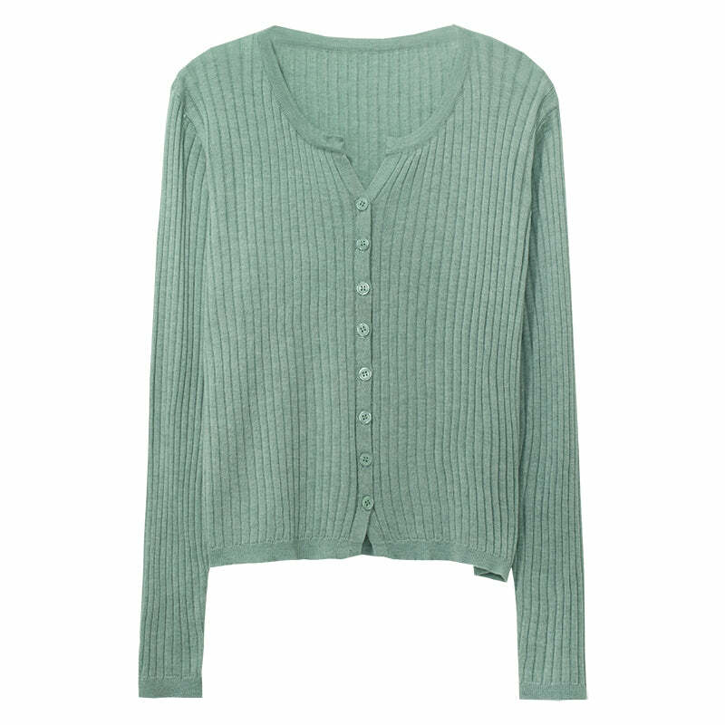 Y2K Summer Cardigan - Retro 90s Grunge, Pastel Goth, Y2K Party & Club Outfits