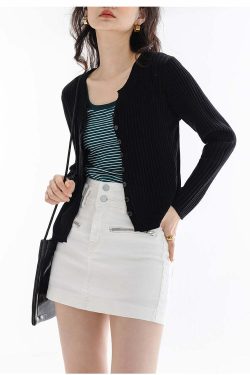 Y2K Summer Cardigan - Retro 90s Grunge, Pastel Goth, Y2K Party & Club Outfits