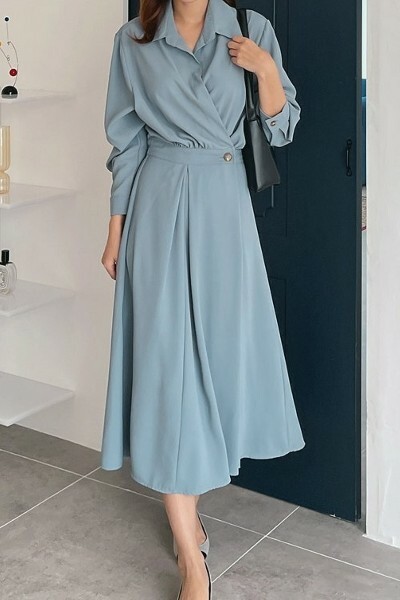Y2K Summer Cell Collar Wrap Dress - 90s Fashion, Grunge, Retro, Pastel Goth, Y2K Party Outfit