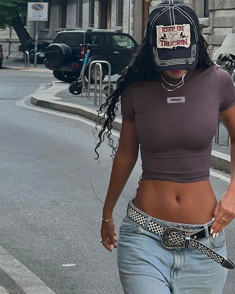 Y2K Summer Crop Top - 90s Grunge, Retro Style, Baby Tees, Y2K Party & Club Outfits