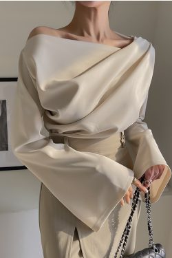Y2K Summer Drape Blouse - 90s Grunge, Retro, Pastel Goth, Y2K Party & Club Outfits