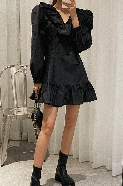 Y2K Summer Frill Wave Dress - 90s Grunge, Retro, Pastel Goth, Y2K Party & Club Outfits