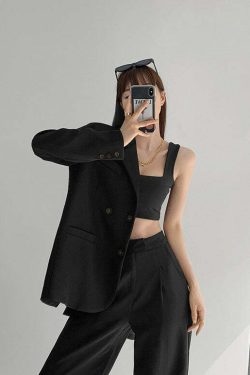 Y2K Summer Grunge Blazer Jacket - 90s Retro Fashion, Y2K Party & Club Outfits