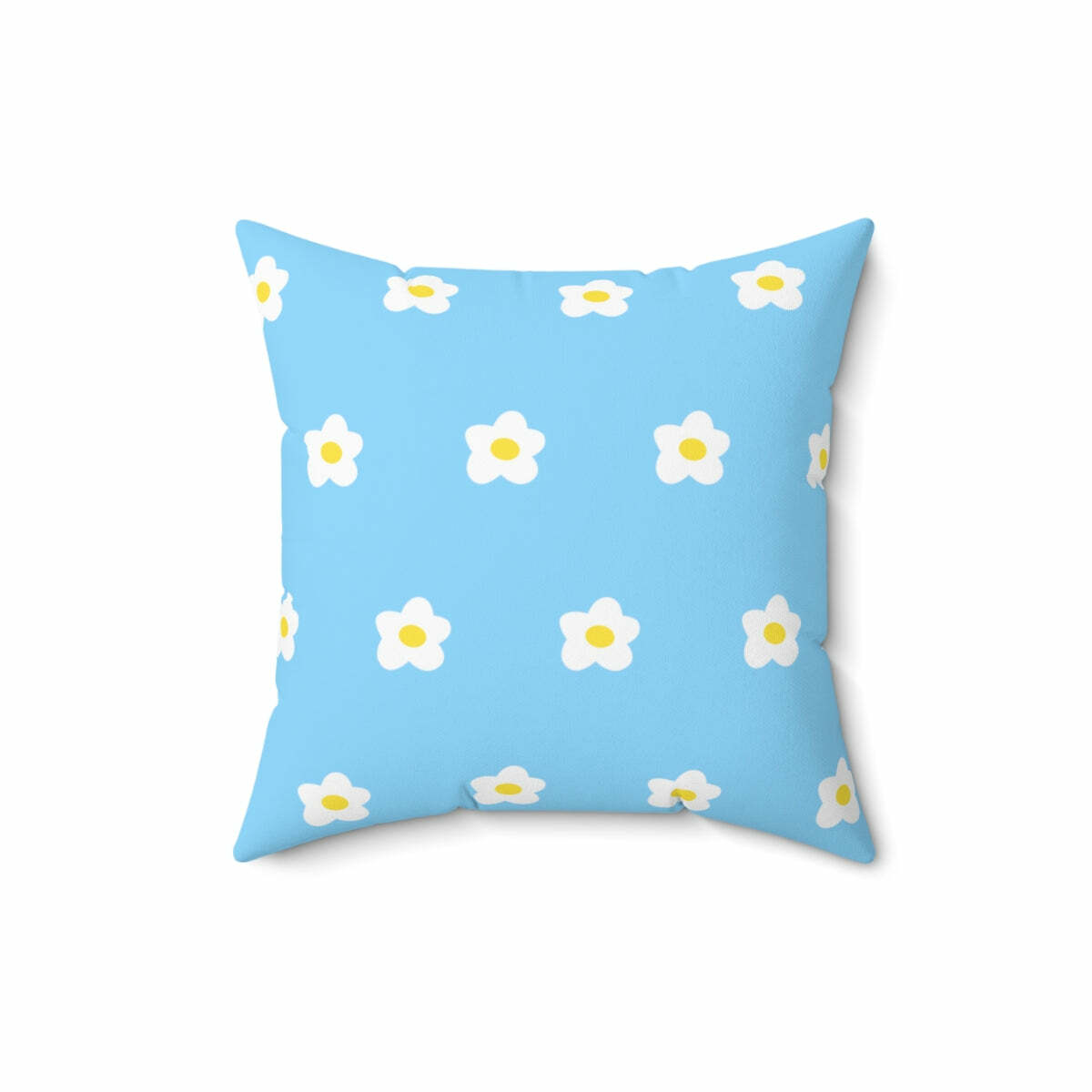 Y2K Summer Grunge Blue Floral Pillow - Retro 90s Fashion, Pastel Goth, Y2K Popstar Vibes