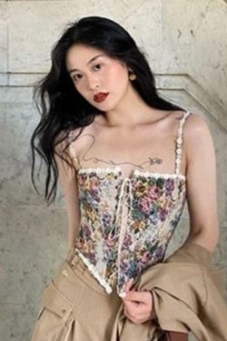 Y2K Summer Grunge Corset Top - 90s Retro Fashion, Gothic Y2K, Pastel Goth, Y2K Party Outfit