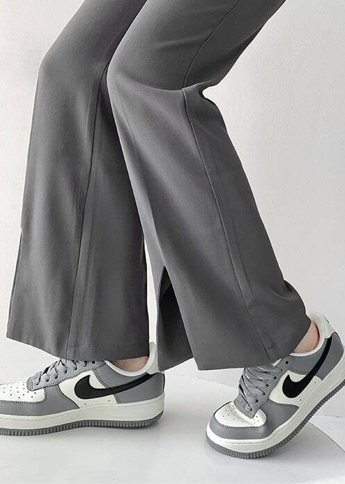 Y2K Summer Grunge Front Slit Mopping Pants - Retro 90s Fashion, Y2K Outfits, Pastel Goth
