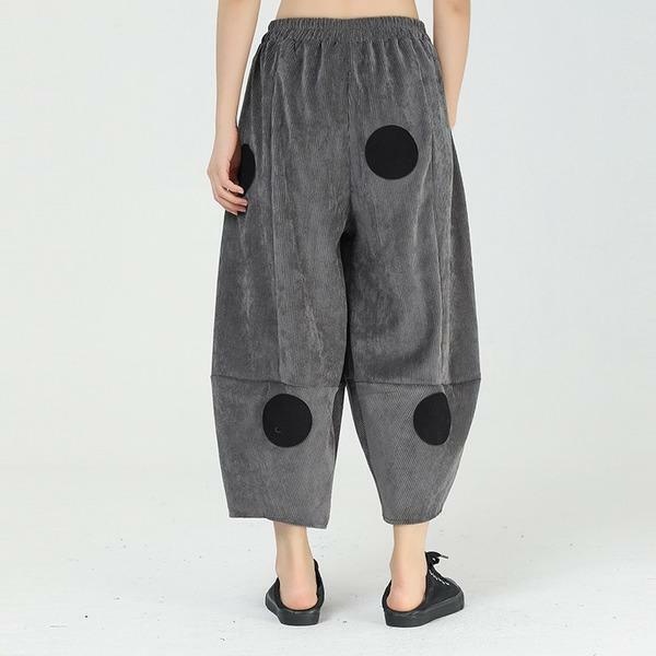 Y2K Summer Grunge Harem Pants - Elastic Waist, Pockets, Appliques, Retro 90s Streetwear