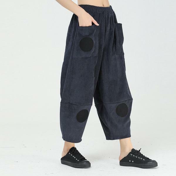 Y2K Summer Grunge Harem Pants - Elastic Waist, Pockets, Appliques, Retro 90s Streetwear