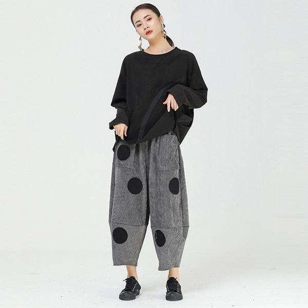Y2K Summer Grunge Harem Pants - Elastic Waist, Pockets, Appliques, Retro 90s Streetwear