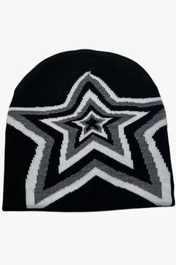 Y2K Summer Grunge Outfits: Star Beanie, 90s Fashion, Retro Style, Y2K Popstar, Pastel Goth