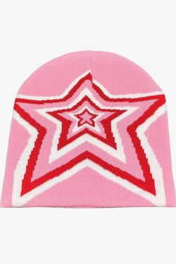 Y2K Summer Grunge Outfits: Star Beanie, 90s Fashion, Retro Style, Y2K Popstar, Pastel Goth