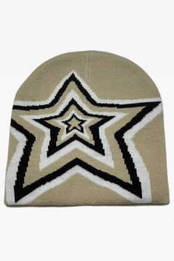Y2K Summer Grunge Outfits: Star Beanie, 90s Fashion, Retro Style, Y2K Popstar, Pastel Goth