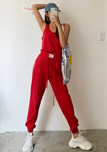 Y2K Summer Grunge Sleeveless Jogger Set - 90s Fashion, Retro Style, Y2K Party Outfit