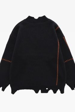 Y2K Summer Grunge Sweater - 90s Retro Style, Pastel Goth, Y2K Club & Party Outfits