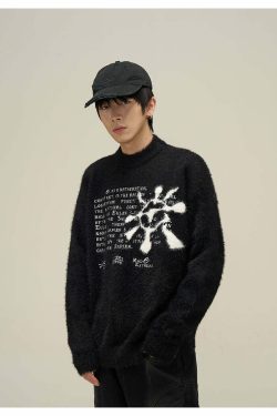Y2K Summer Grunge Sweater - Retro 90s Fashion, Pastel Goth, Y2K Club & Party Outfits