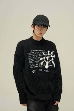 Y2K Summer Grunge Sweater - Retro 90s Fashion, Pastel Goth, Y2K Club & Party Outfits