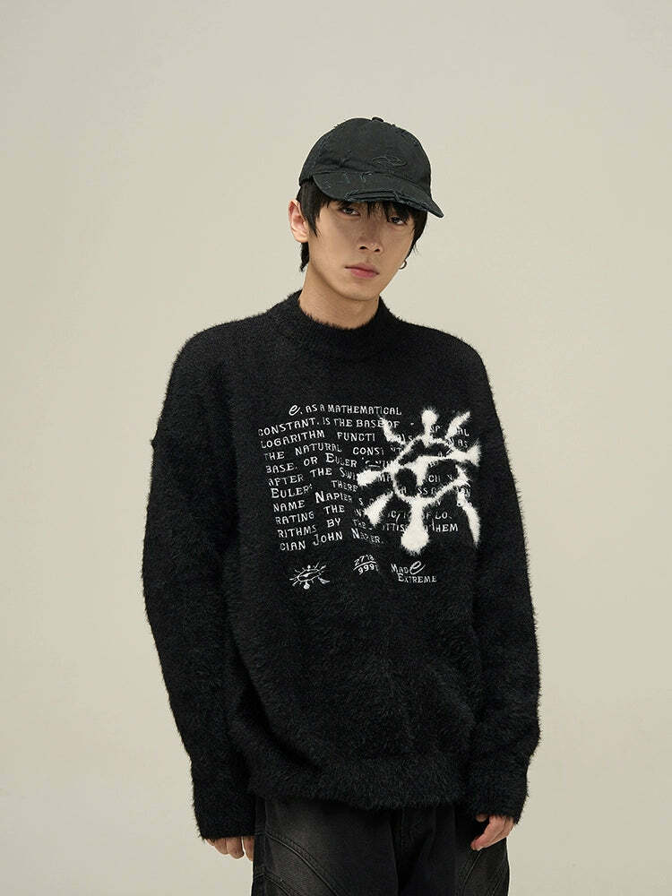 Y2K Summer Grunge Sweater - Retro 90s Fashion, Pastel Goth, Y2K Club & Party Outfits