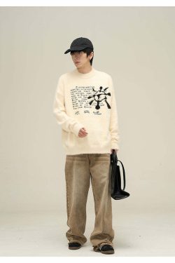 Y2K Summer Grunge Sweater - Retro 90s Fashion, Pastel Goth, Y2K Club & Party Outfits