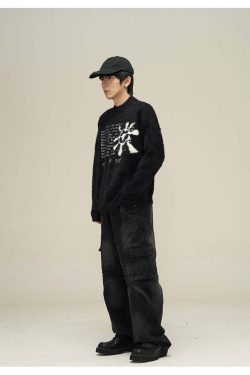 Y2K Summer Grunge Sweater - Retro 90s Fashion, Pastel Goth, Y2K Club & Party Outfits