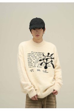 Y2K Summer Grunge Sweater - Retro 90s Fashion, Pastel Goth, Y2K Club & Party Outfits