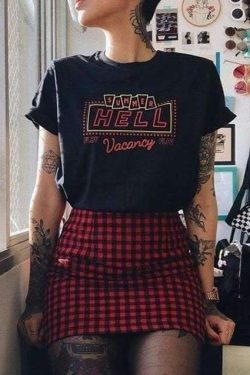 Y2K Summer Hell Vacancy Shirt - Retro 90s Grunge Fashion, Y2K Party & Club Outfits