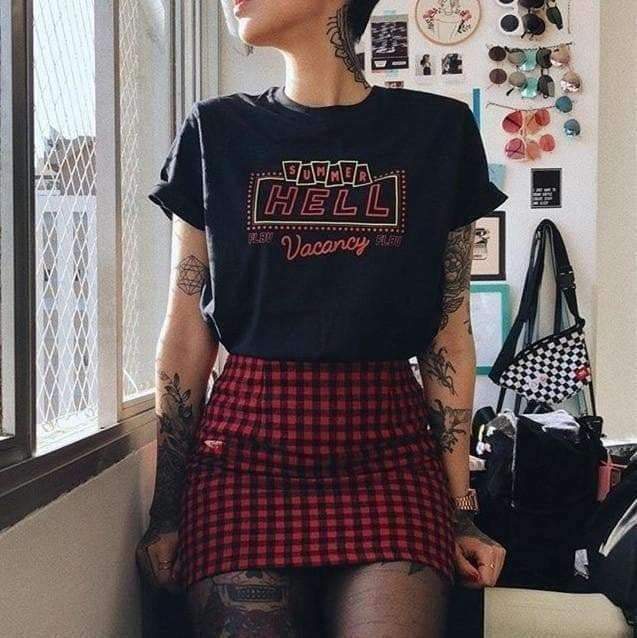 Y2K Summer Hell Vacancy Shirt - Retro 90s Grunge Fashion, Y2K Party & Club Outfits