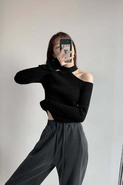 Y2K Summer Knitted Basic Top - 90s Grunge, Retro, Pastel Goth, Baby Tees, Y2K Club