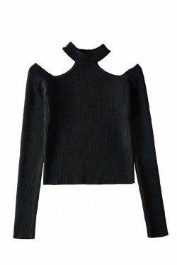 Y2K Summer Knitted Basic Top - 90s Grunge, Retro, Pastel Goth, Baby Tees, Y2K Club