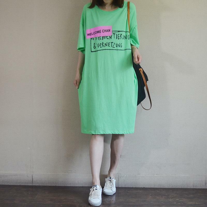 Y2K Summer Loose Letter Casual Straight Dress - 90s Grunge, Retro, Pastel Goth, Y2K Fashion