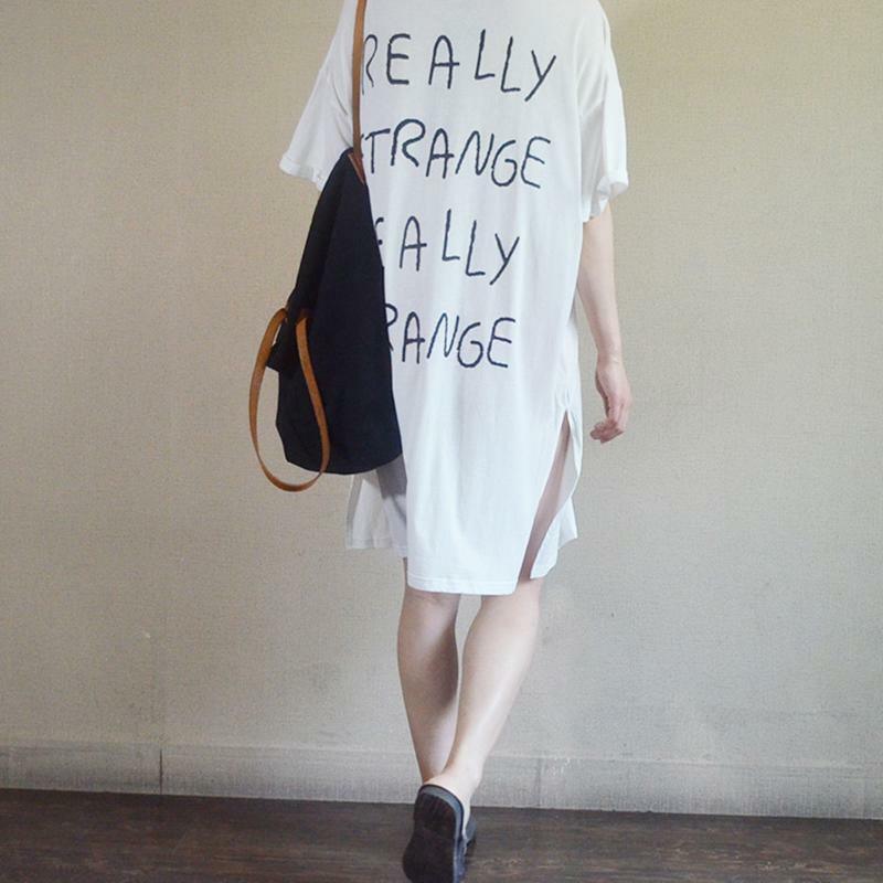 Y2K Summer Loose Letter Casual Straight Dress - 90s Grunge, Retro, Pastel Goth, Y2K Fashion
