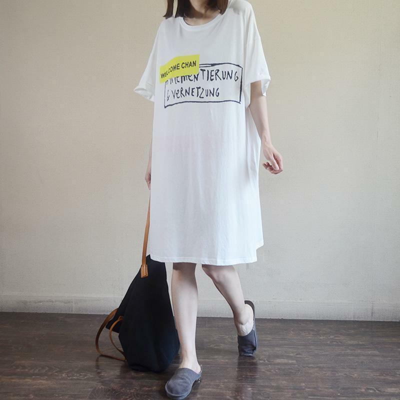 Y2K Summer Loose Letter Casual Straight Dress - 90s Grunge, Retro, Pastel Goth, Y2K Fashion