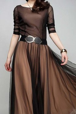 Y2K Summer Maxi Dress - Elegant Boat Neck, Flowy Hem, Retro 90s Grunge & Pastel Goth Style