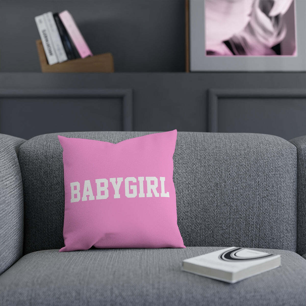 Y2K Summer Pink Pillow Cushion - Retro 90s Grunge, Pastel Goth, Y2K Popstar, Baby Tee Style