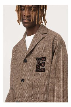 Y2K Summer Plaid Blazer - 90s Grunge, Retro Style, Y2K Party & Club Outfits, Pastel Goth