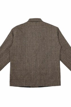 Y2K Summer Plaid Blazer - 90s Grunge, Retro Style, Y2K Party & Club Outfits, Pastel Goth