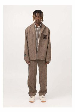 Y2K Summer Plaid Blazer - 90s Grunge, Retro Style, Y2K Party & Club Outfits, Pastel Goth