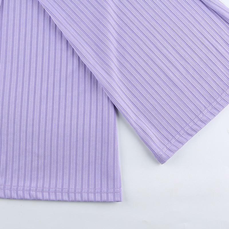 Y2K Summer Purple Flare Pants - 90s Grunge, Retro, Pastel Goth, Y2K Club & Party Outfits