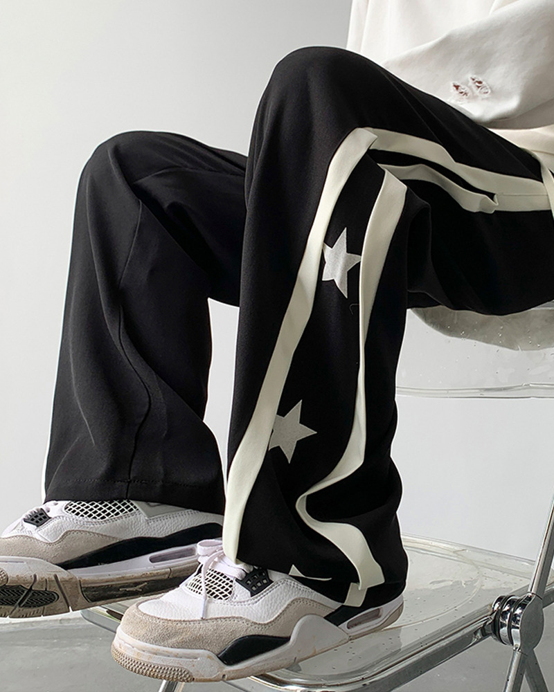Y2K Summer Star Joggers - 90s Grunge, Retro Hip Hop, Pastel Goth, Y2K Club & Party Outfits