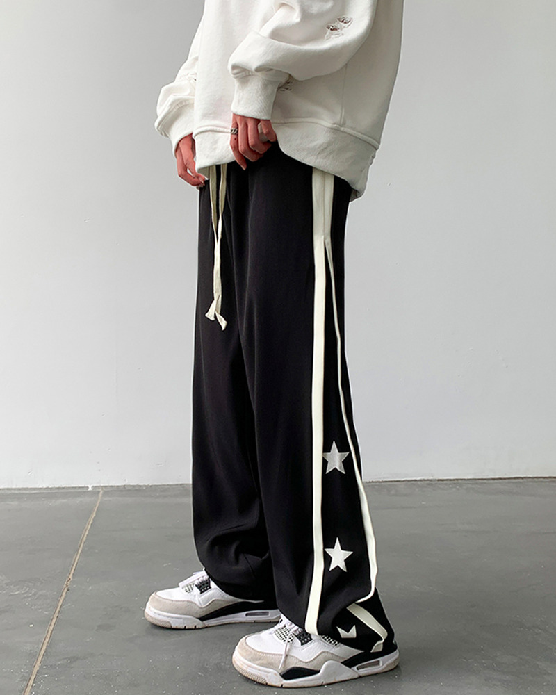 Y2K Summer Star Joggers - 90s Grunge, Retro Hip Hop, Pastel Goth, Y2K Club & Party Outfits