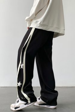 Y2K Summer Star Joggers - 90s Grunge, Retro Hip Hop, Pastel Goth, Y2K Club & Party Outfits