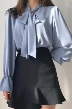 Y2K Summer Tie Blouse - 90s Grunge, Retro, Pastel Goth, Y2K Party & Club Outfits