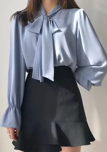 Y2K Summer Tie Blouse - 90s Grunge, Retro, Pastel Goth, Y2K Party & Club Outfits