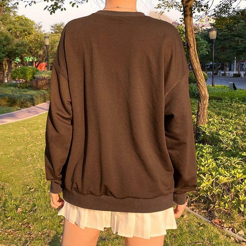 Y2K Sunflower Print Sweatshirt - Retro 90s Grunge, Summer Y2K Outfits, Pastel Goth Style