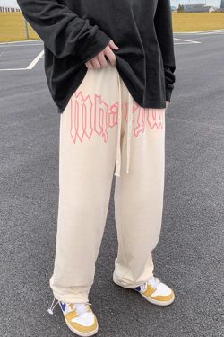 Y2K Sweatpants - Retro 90s Grunge, Summer Y2K Outfits, Pastel Goth, Y2K Club & Party
