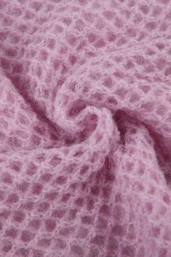 Y2K Sweet Pink Knit Crochet Top - Retro 90s Grunge, Summer Outfits, Baby Tees, Y2K Fashion