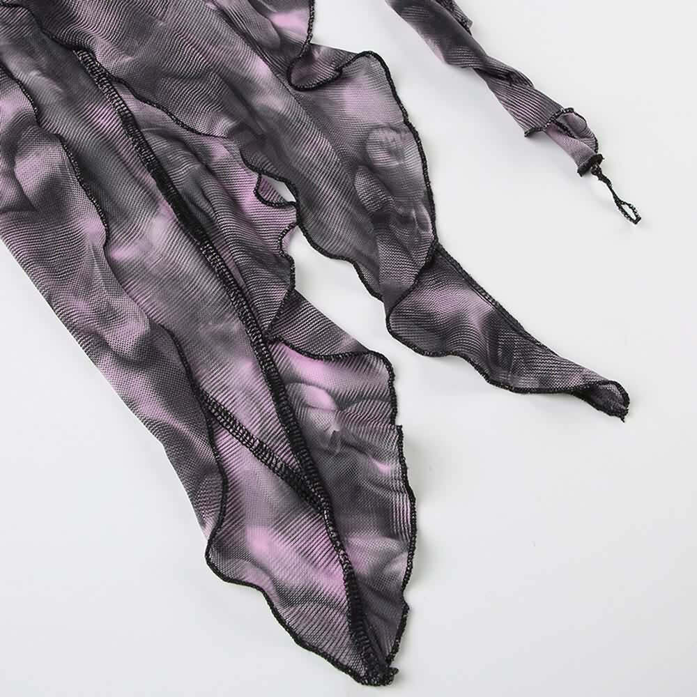 Y2K Tie Dye Butterfly Gothic Cami Top - Retro 90s Grunge, Summer Y2K Outfits, Pastel Goth