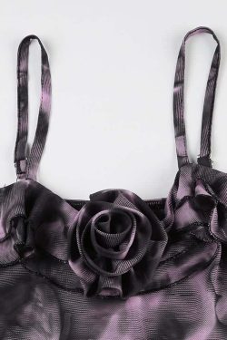 Y2K Tie Dye Butterfly Gothic Cami Top - Retro 90s Grunge, Summer Y2K Outfits, Pastel Goth
